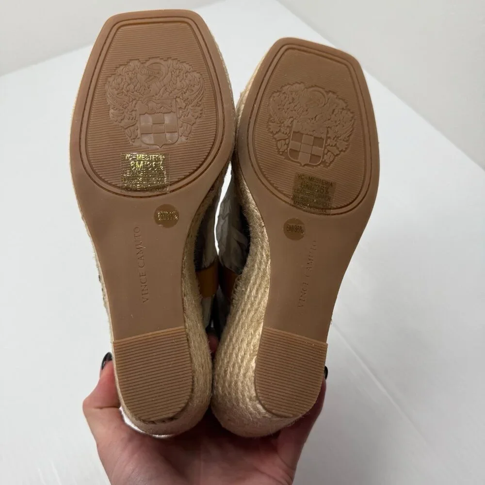 Vince Camuto Mesteria Espadrille Wedge Sandals Strappy Ankle 6M Summer Boho Chic